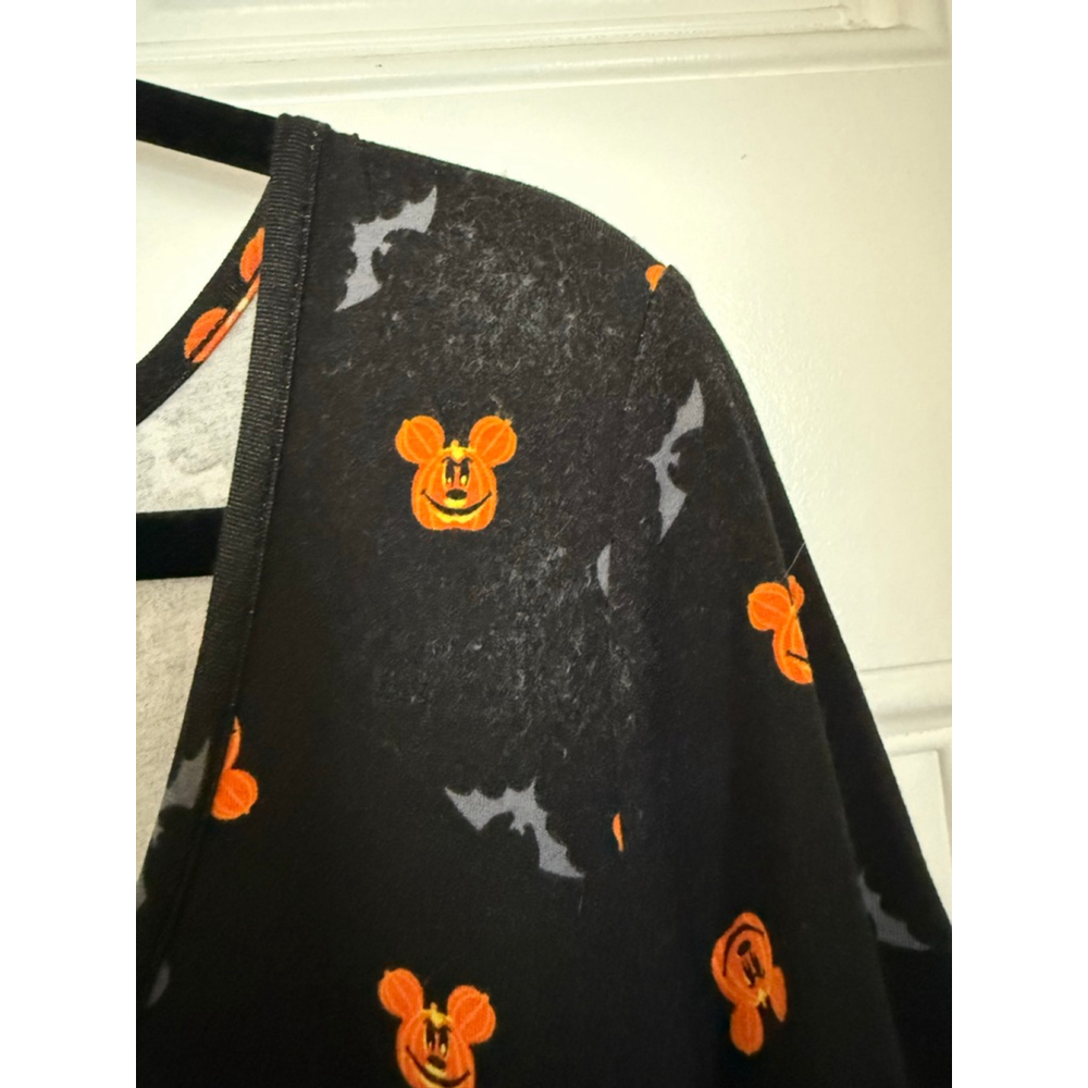 Torrid Halloween Black and Orange Mickey Mouse Short Sleeve Top - Picture 6 of 9